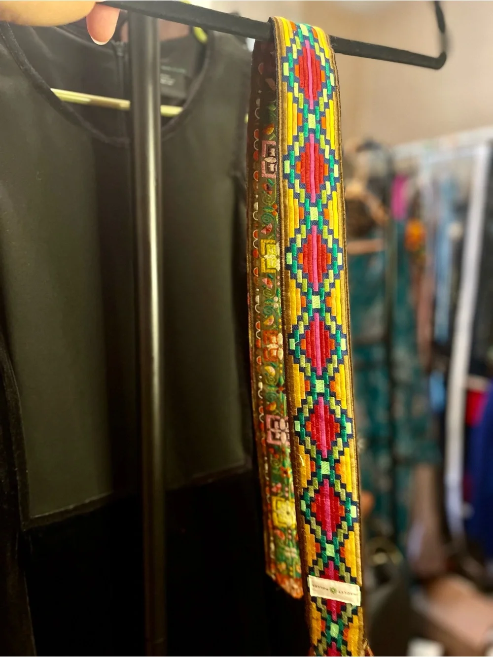 Embroidered Boho Belt - REVERSIBLE!